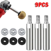 9pcsset connecting rodpressure plates rotating extension shaft for model 100 angle grinders polishers power tool accessories