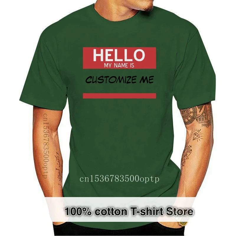 

2019 Printed Men T Shirt Cotton Short Sleeve Red Hello My Name Is ... Customizable T-Shirt Women tshirt