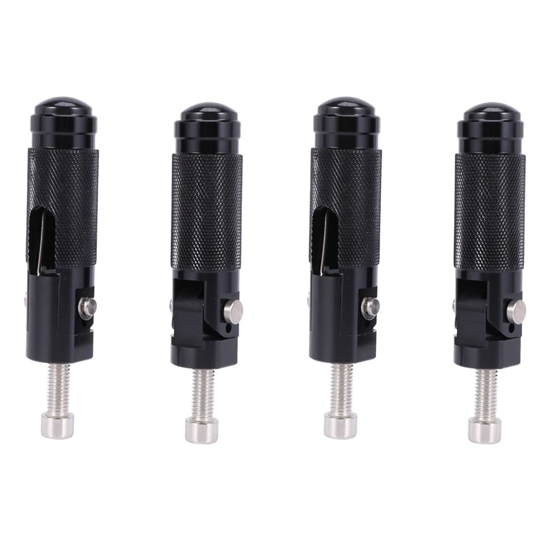 

4X Black 8Mm Cnc Universal Motorcycle Bike Folding Foot Pegs Rear Rest Racing Cruiser Chopper Cafe Racer Dirt Bike