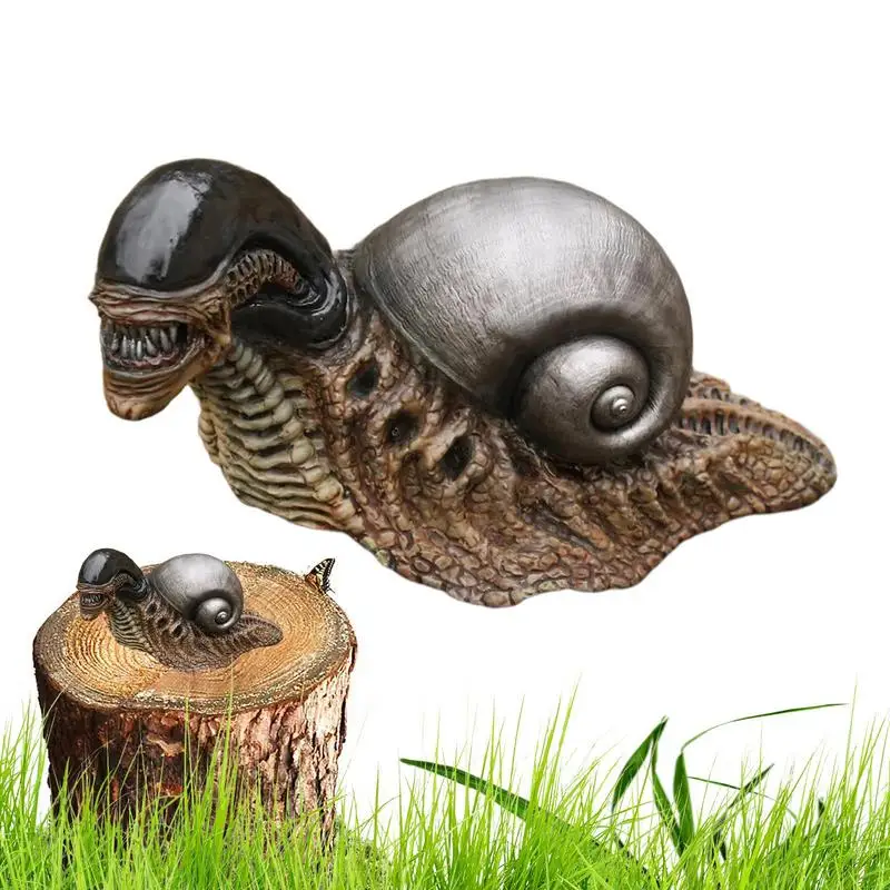 

Alien Snail Statue Figure Resin Evil Snail Sculpture Terrible Snail Garden Ornaments Snail Garden Ornaments Variation Snail For