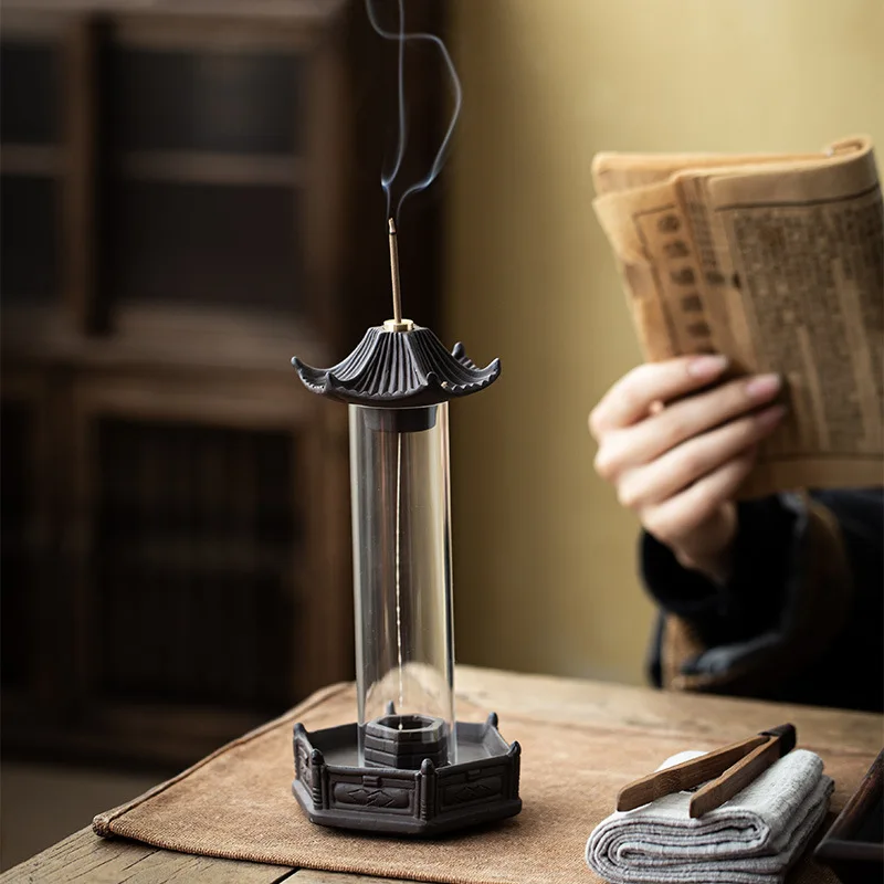 

Курильница для благовоний Backflow, керамическая курильница опционально, 30 шт., противотоковые палочки, восьмиугольные павильонные Центрирующ...