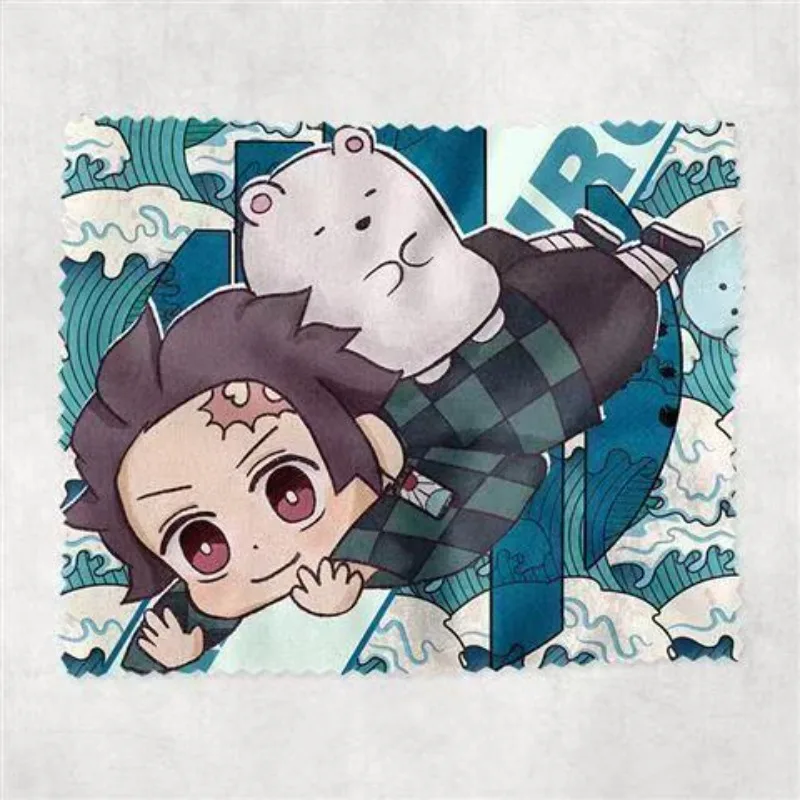Demon Slayer Kamado Tanjirou Nezuko Agatsuma Zenitsu аниме мультяшный узор чистящая ткань креативная студенческая салфетка для очков (art.: 3920d1015d2ae) - 3920d1015d2ae