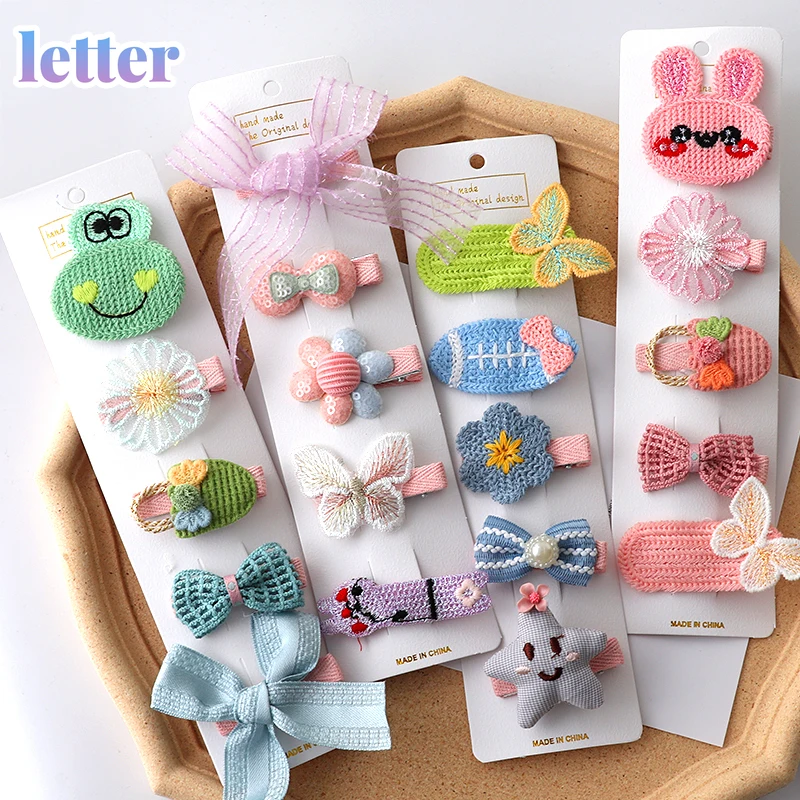 

New Girls Cute hair clip set Baby Cartoons Ear Side Bangs Clip Fruit Headdress Hair Accessories Kids headwear Gift