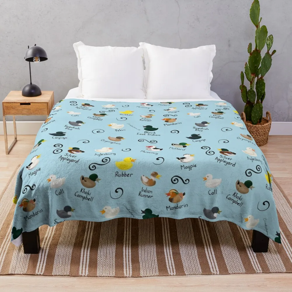 

Ducks Ducks Ducks Asian Bedding Boho Bedding Blue Tile Weighted Fur Luxury Throw Blankets