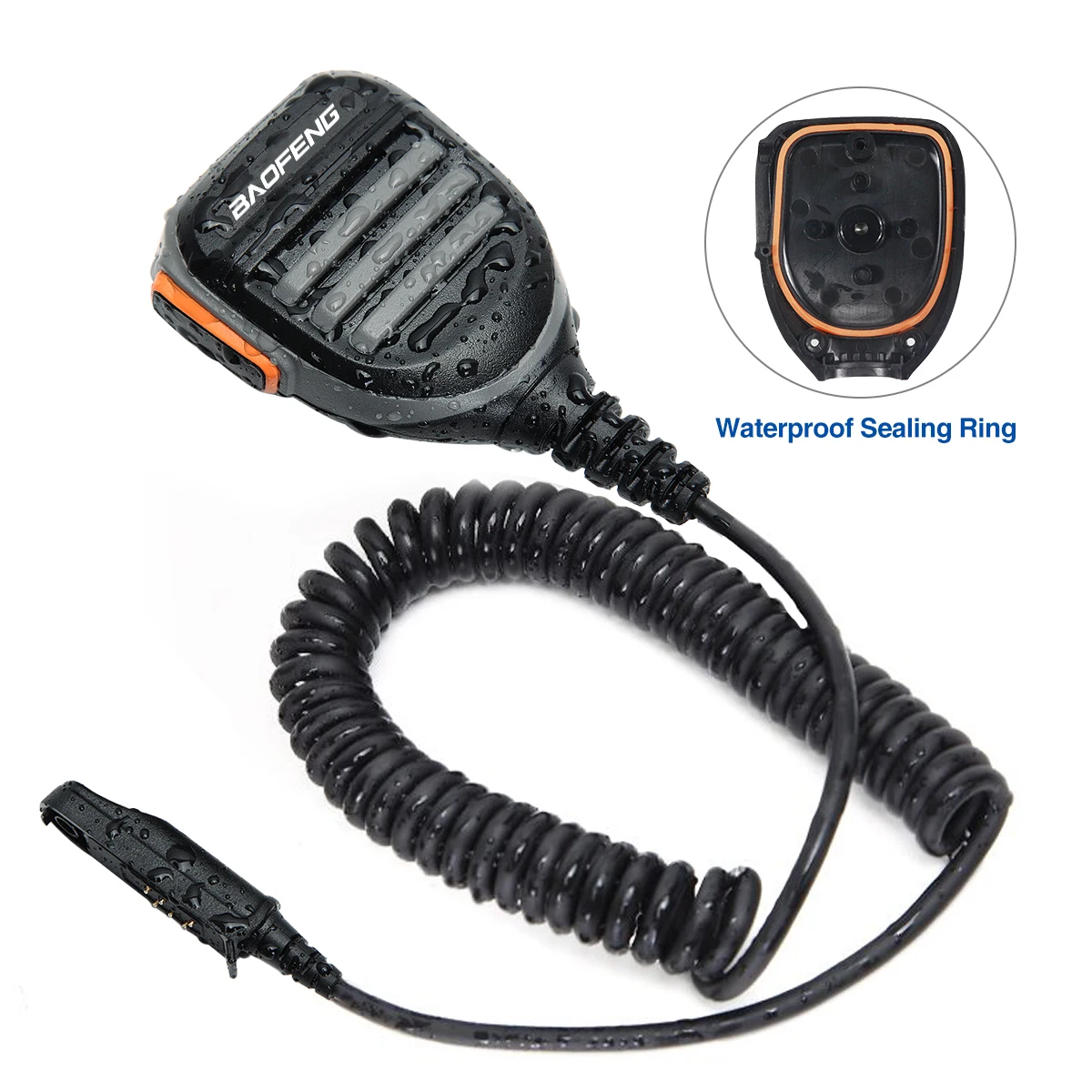 Baofeng Waterproof Speaker Mic For BaoFeng UV-9R Plus UV-XR UV-9R Pro GT-3WP Waterproof Walkie Talkie Ham Two Way Radio