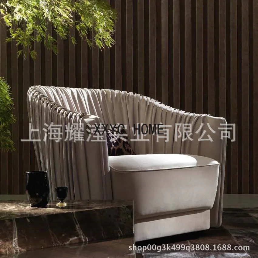 Современный скандинавский плиссированный диван для отдыха на 3 персоны