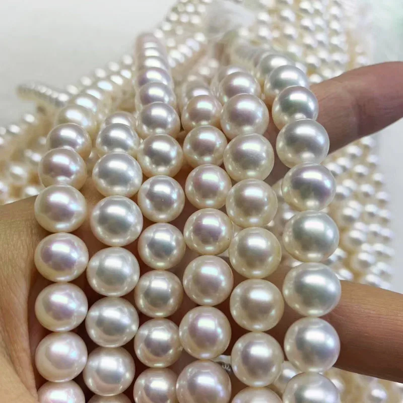 1A9-10mm White Pink Purple Edison Pearl  for Necklace Strand 39- 4 0cm
