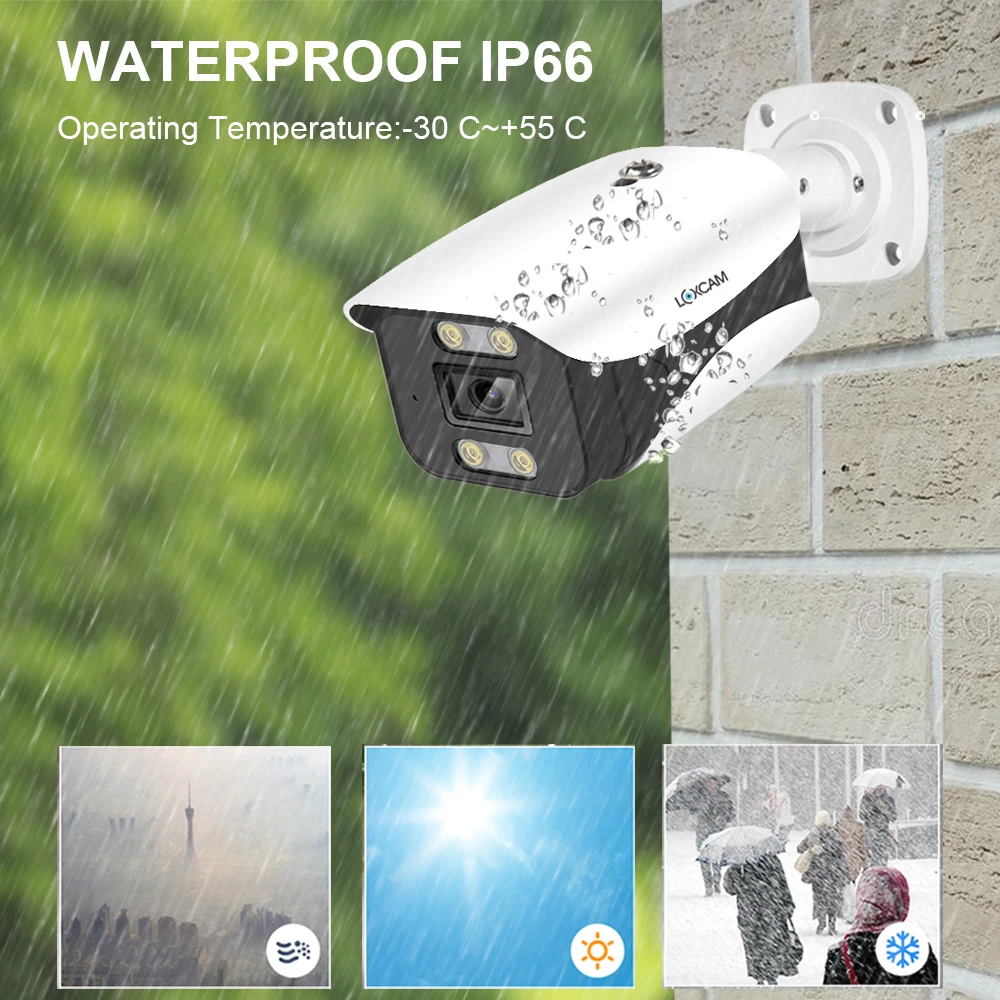 Pаспродажа LOXCAM 16CH POE NVR Kit 4K камера видеонаблюдения системы безопасности 8MP Color Night Vision, водонепроницаемая аудиокамера, комплект видеонаблюдения