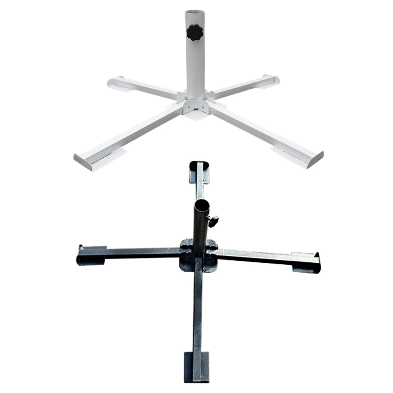 

Cross Outdoor Umbrella Base Sunshade Anchor Metal Adjustable Foldable for 3.2 to 3.8cm Diameter Umbrellas Beach Stand