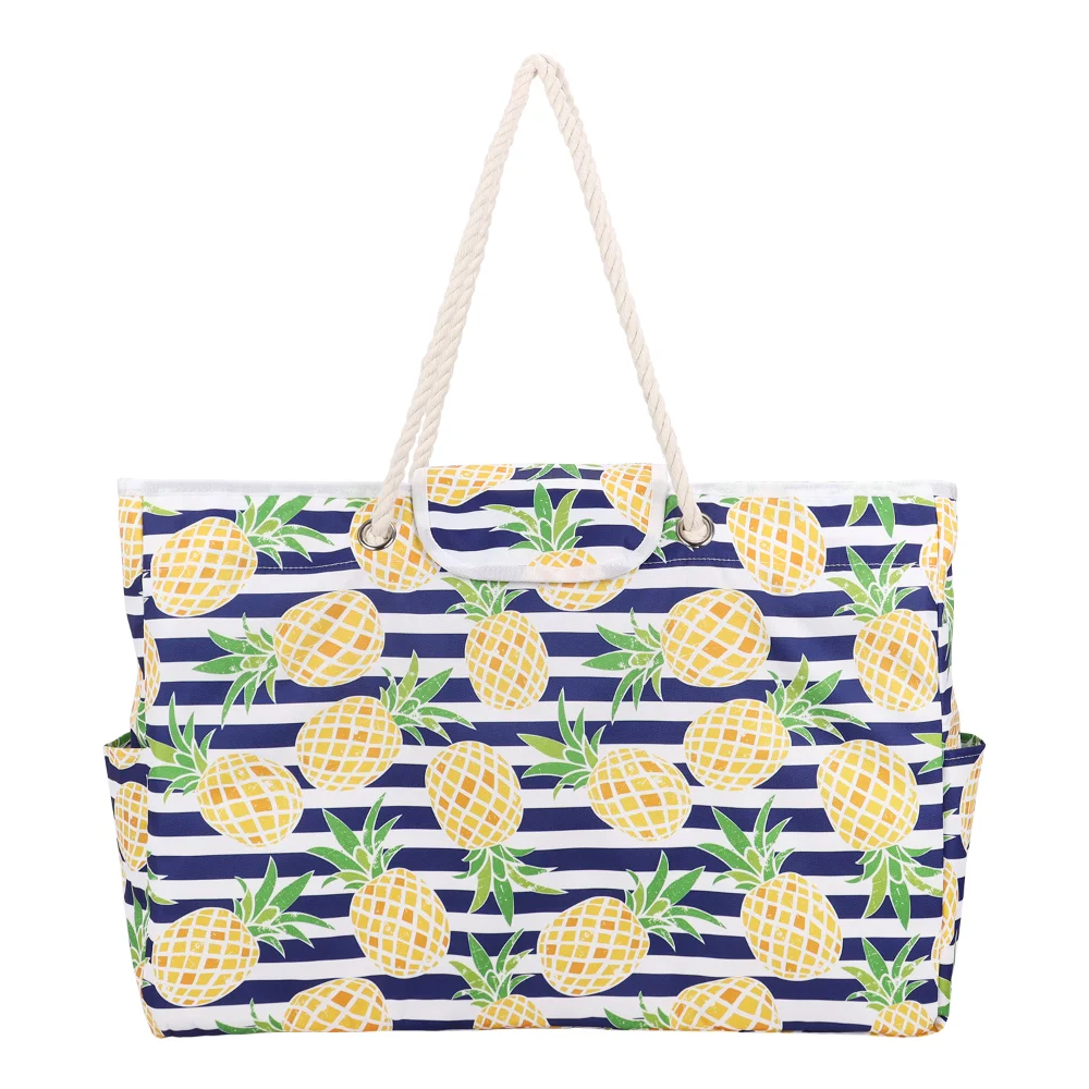 

Oxford Beach Bags Women Summer Vacation Shoulder Bag Casual Fashion Large Capacity Handbags Waterproof Travel Hemp Rope Tote Bag
