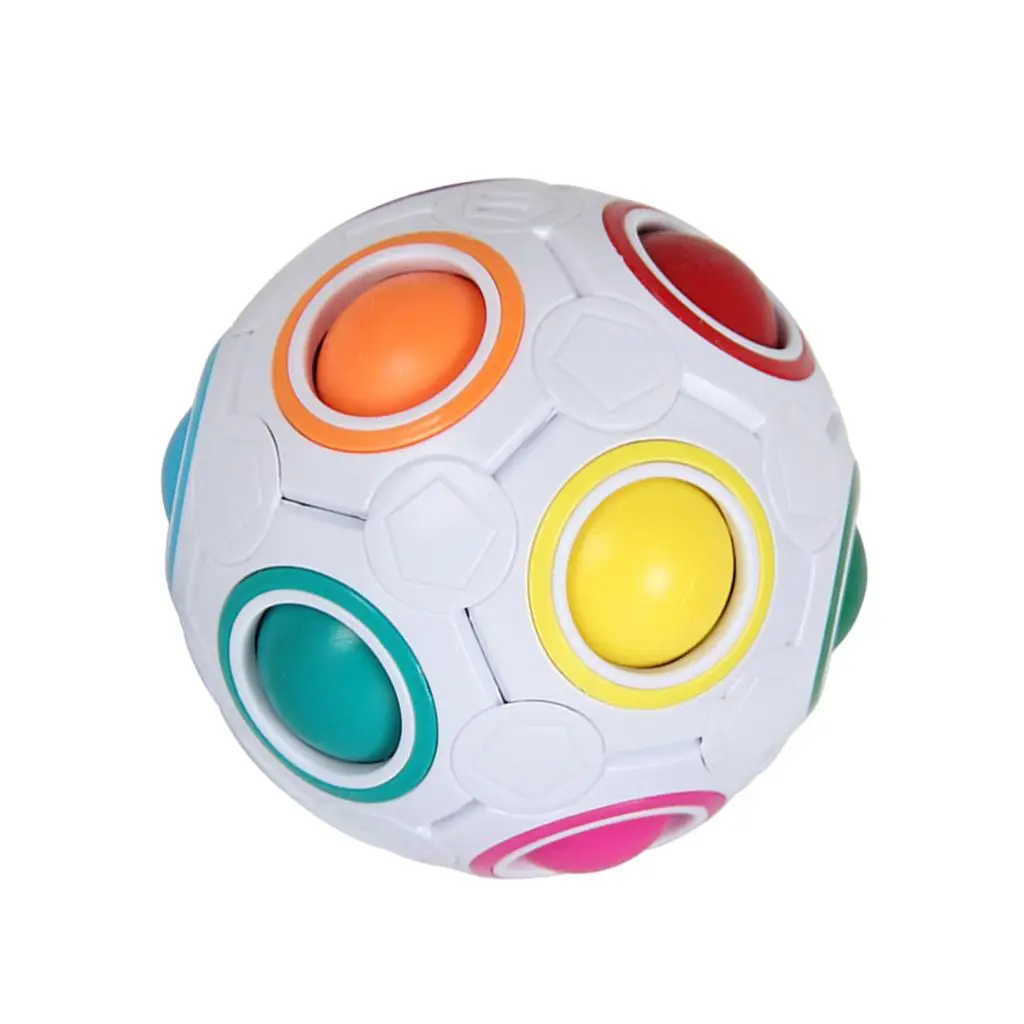 

Rainbow Puzzle Ball Gobbles sticky balls 3D Puzzle Cube Toy Brain Teaser Kids Toys