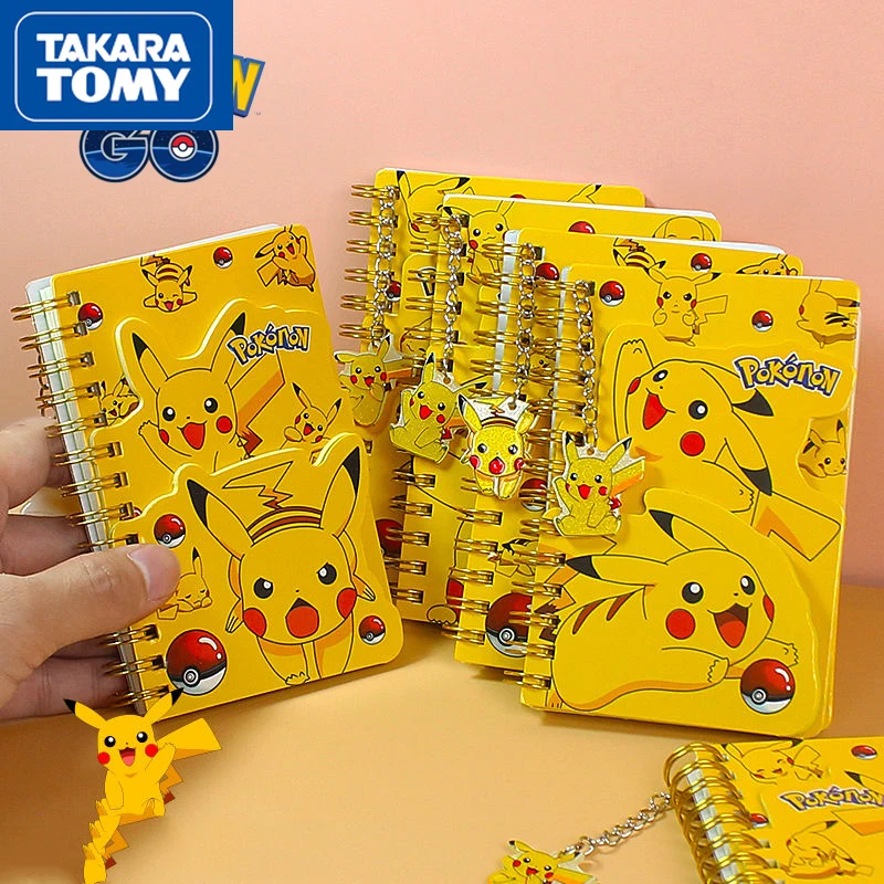 

Тетрадь TAKARA TOMY с рисунком Пикачу, портативная ученическая тетрадь, ручная учетная запись, милые аксессуары, канцелярские принадлежности