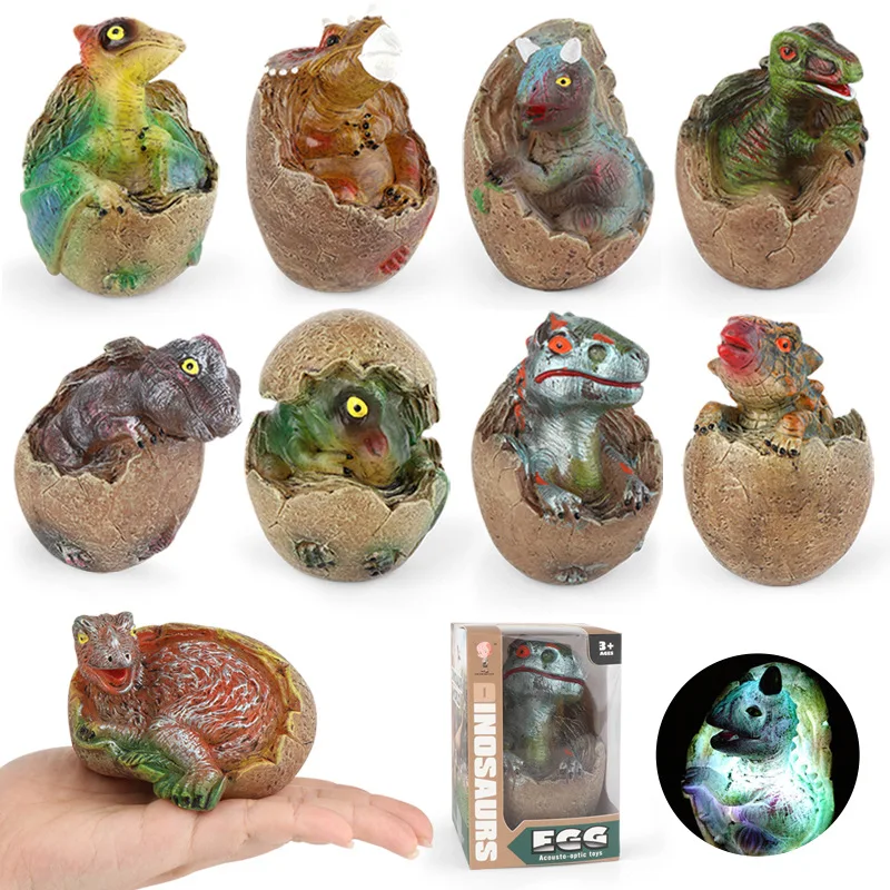 

Jurassic Soft Glue Breaking Shell Sound Glowing Dinosaur Egg Children Puzzle Play House Toys