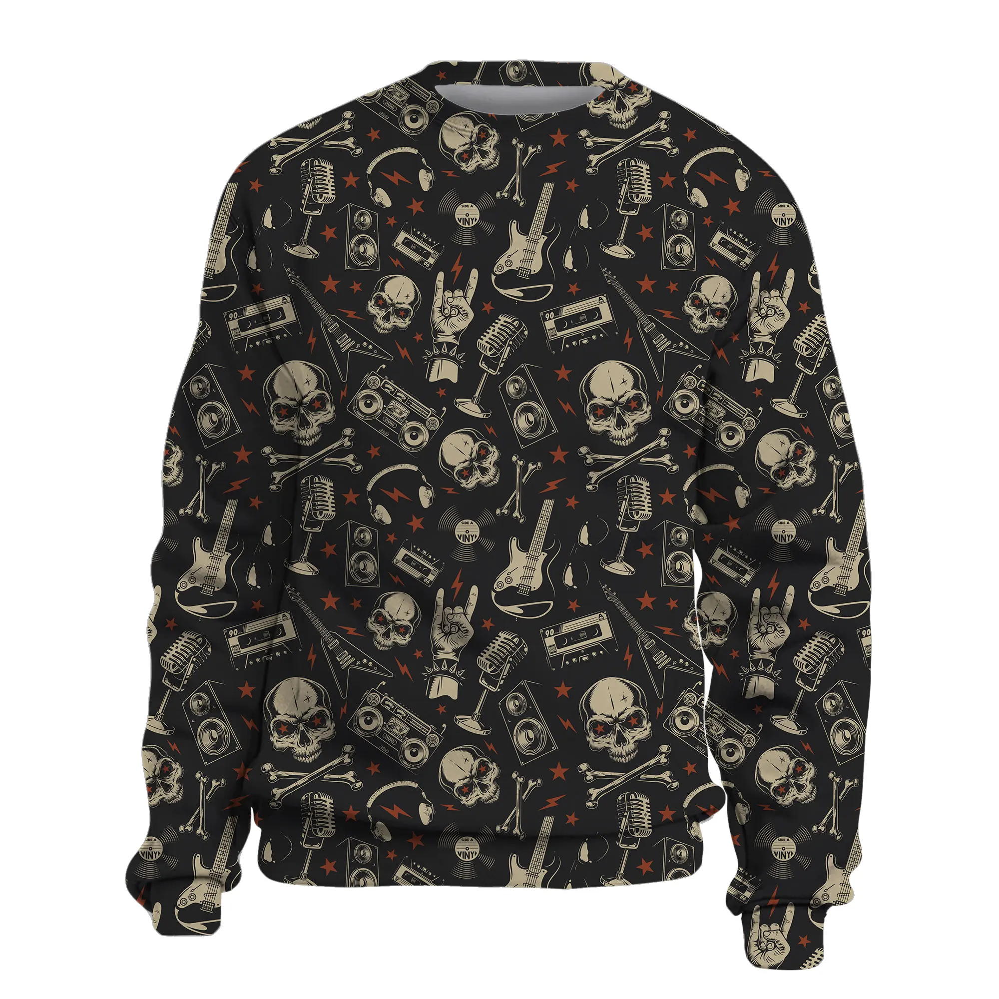 

Мужская Флисовая Толстовка в стиле Харадзюку, с принтом скелета