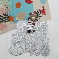 pans 2022 seaweeds seashell metal cutting dies scrapbook stencils die cuts background decor diy embossing album knife mold