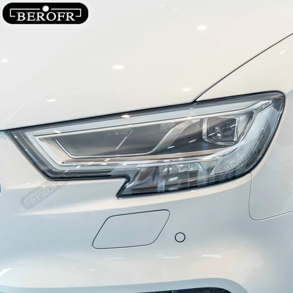 Защитная пленка для фар автомобиля прозрачная дымчатая черная наклейка из ТПУ Audi