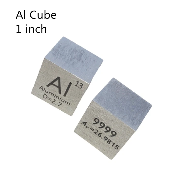 

Aluminium Metal In The Periodic Table- Cube Side Length 1 Inch (25.4mm) 99.99% Pure