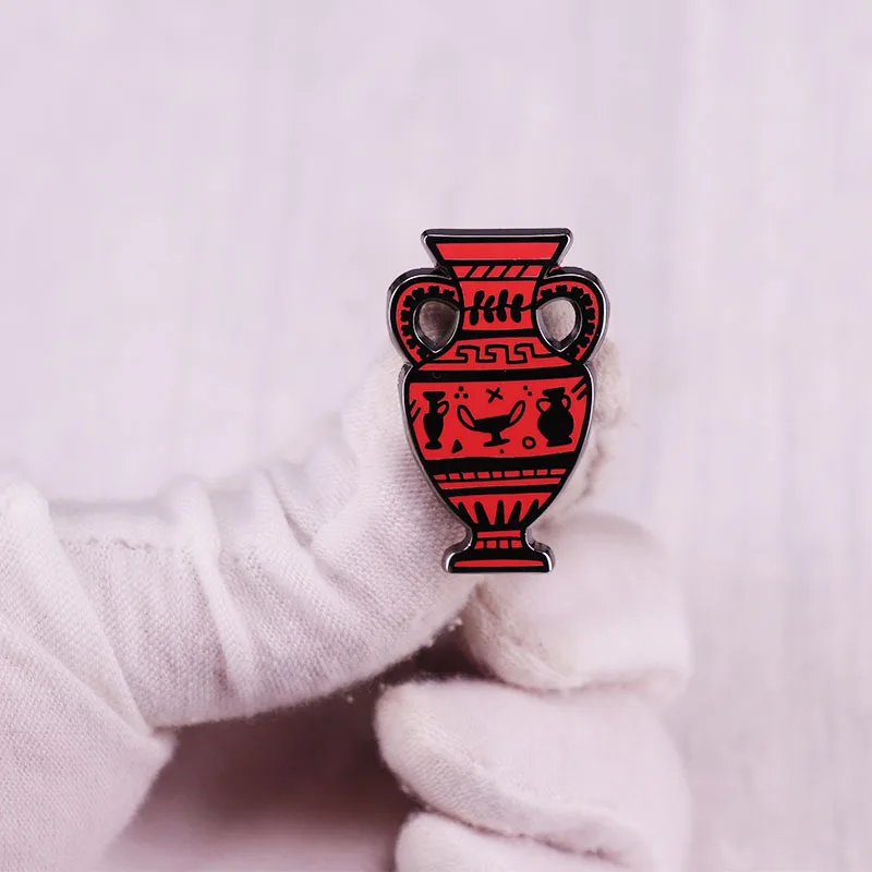 Греческая брошь-амфора аксессуары для значков в стиле керамики