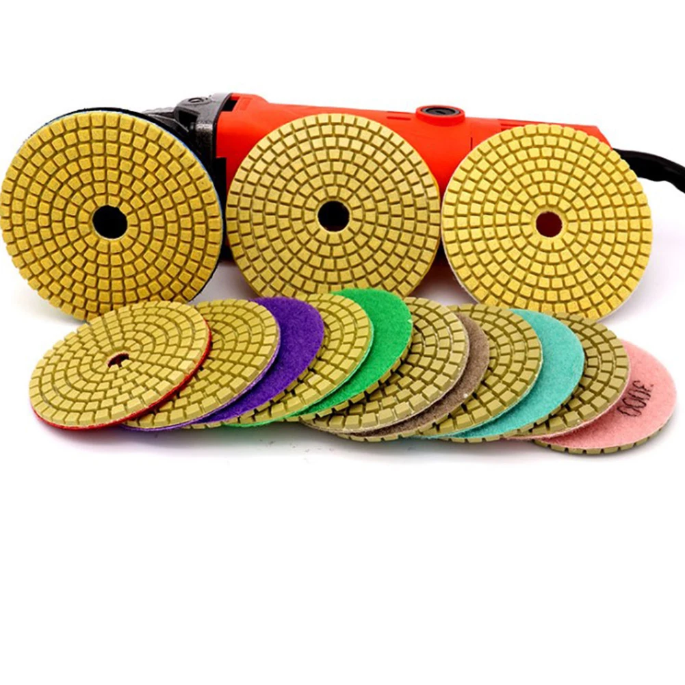 

4 Inch 50-3000Grit Polishing Pads Diamond Sand Grinding Disc For Granite Concrete Marble Granite Polisher Ceramic Tile Hand Tool