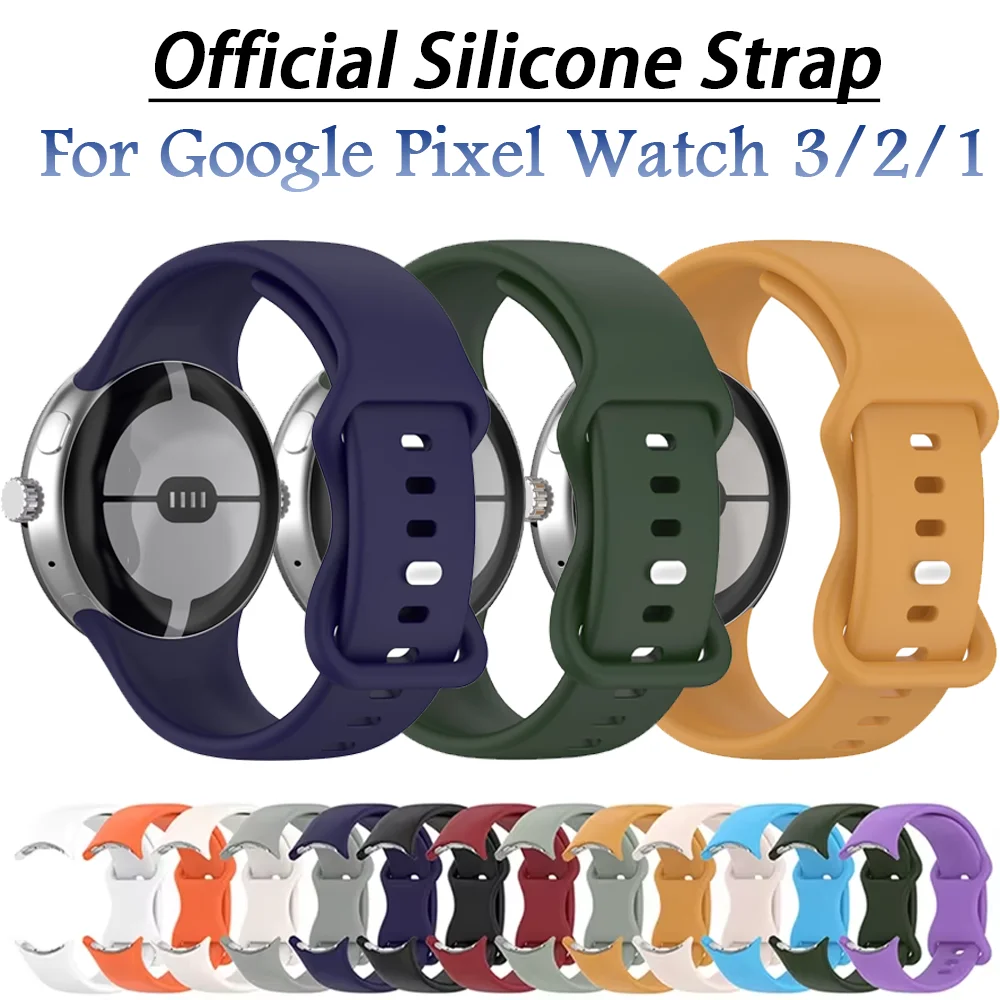 Фото Официальный силиконовый ремешок для Google Pixel Watch 4/3 45/41 мм, удобный браслет-браслет для Google Pixel Watch 2/1 Correa №1