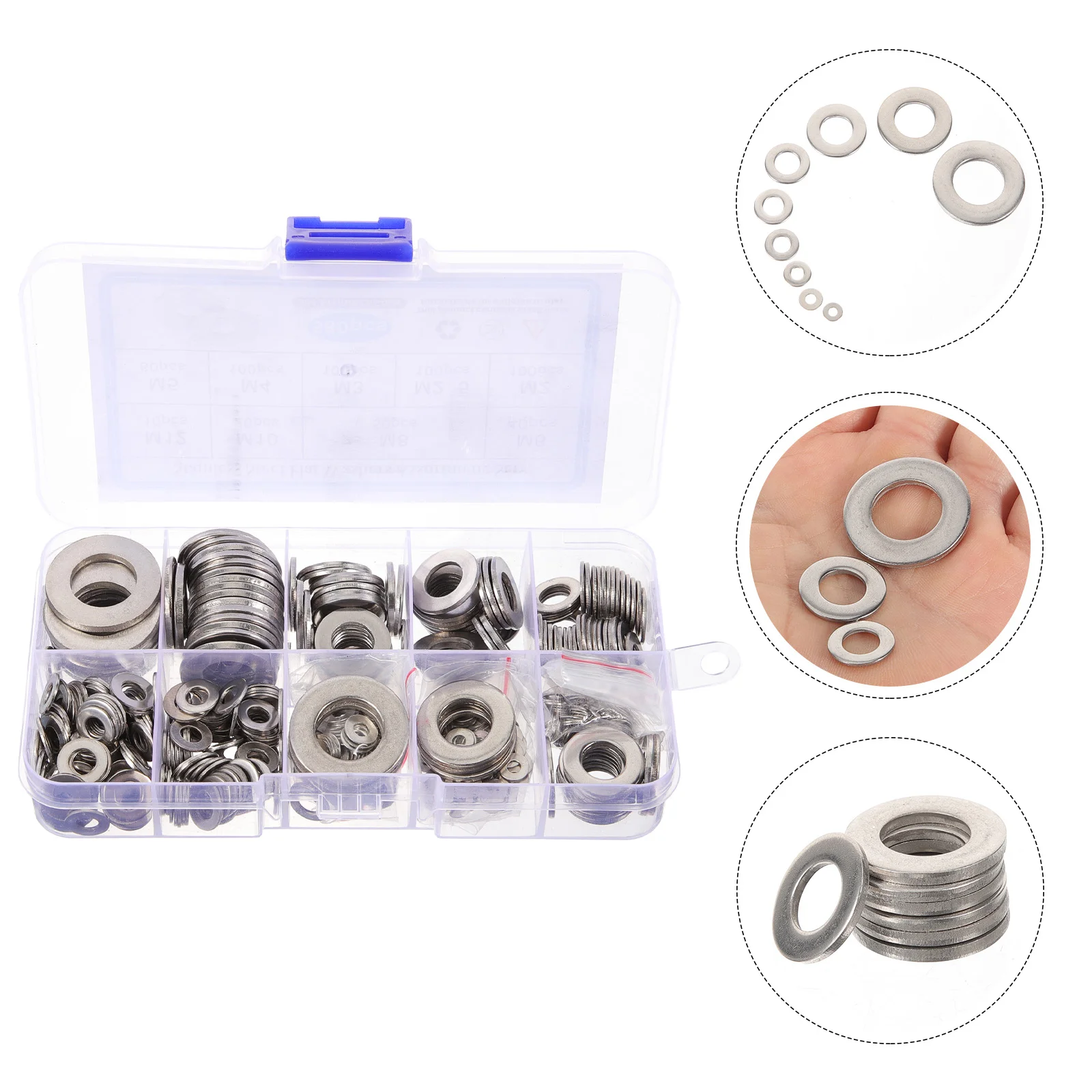 

Metal Gaskets Stainless Steel Lock Washers Assorted Spring Assortment Kit General Repair Bolts