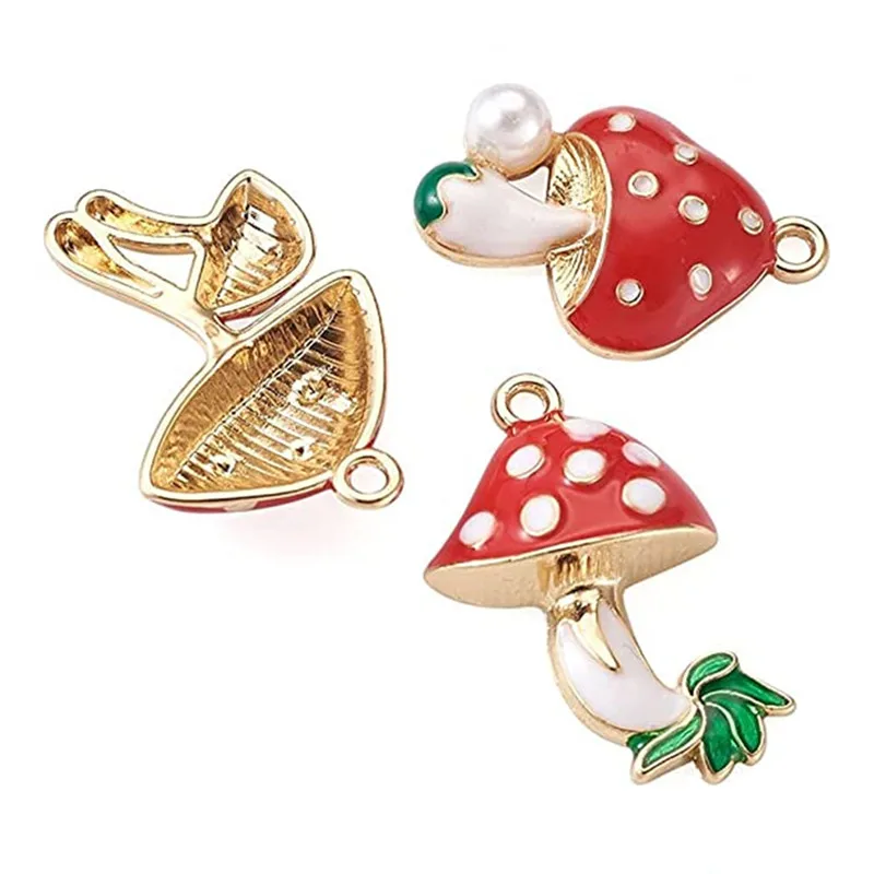 5 шт. металлические подвески в виде грибов для изготовления сережек браслетов