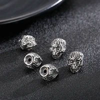 new 5pcs stainless steel monkey king beads pendant for charm bracelet bangle diy making for boy vintage punk jewelry accessory