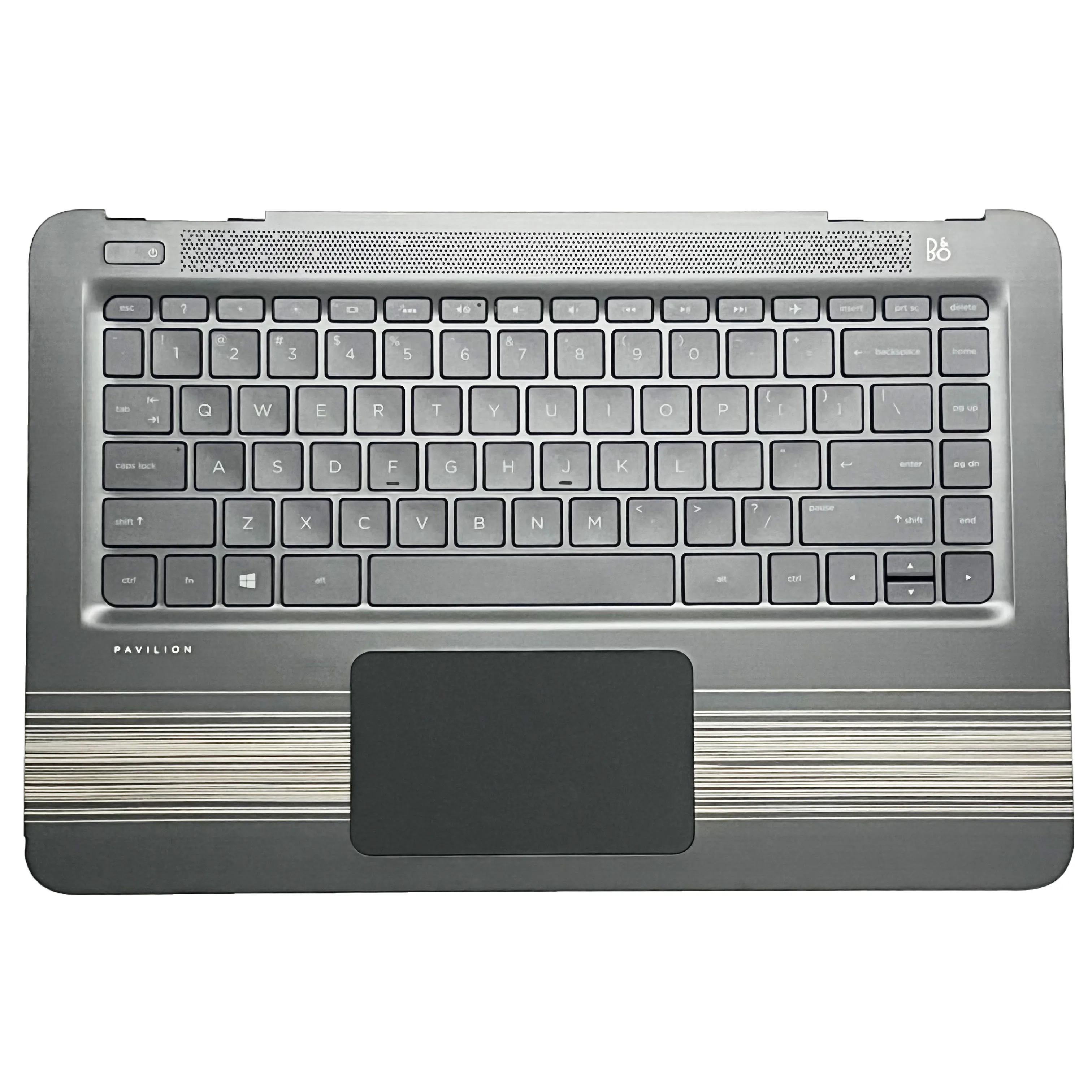 Original English New Laptop Keyboard for HP 14-AL TPN-Q171 Notebook Palmrest Upper case replacement US Silver Golden 856190-001
