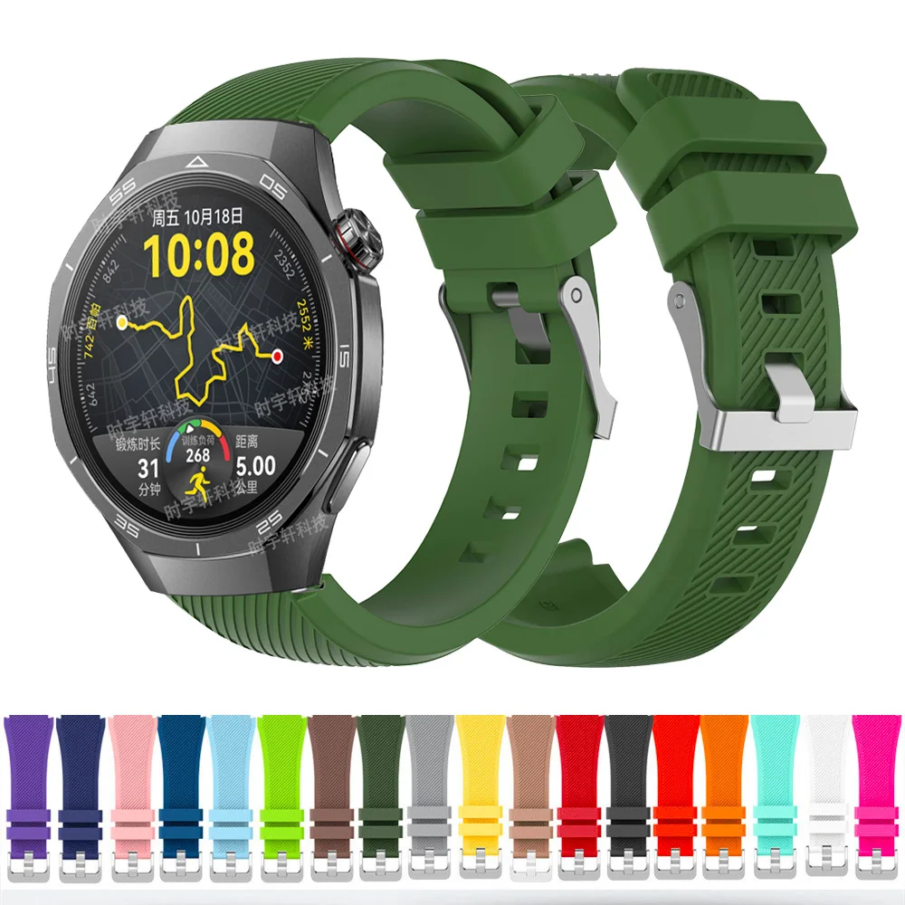Ремешок силиконовый для Huawei Watch GT 5 Pro 46 мм спортивный браслет 3/GT5 4/GT 3 мм/GT 2 Pro/GT Runner