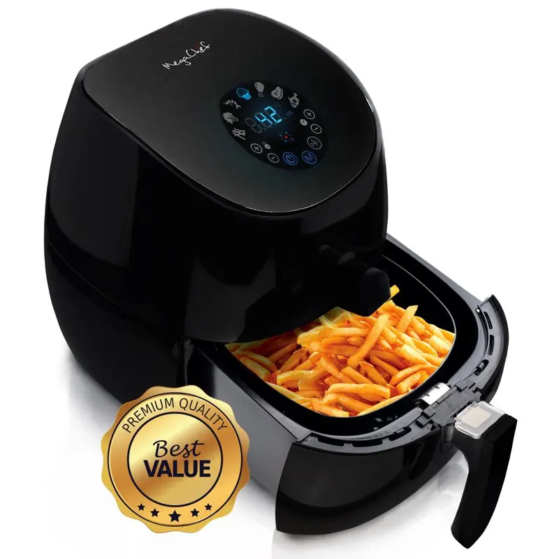 

3.5 Quart Airfryer And Multicooker With 7 Pre-programmed Settings in Sleek Black