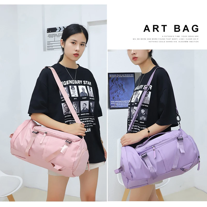 Big Sports Backpack Women Gym Fitness Female Yoga Travel Luggage Handbag Tote Shoe Pocket Hiking Shoulder Duffle Waterproof Bag