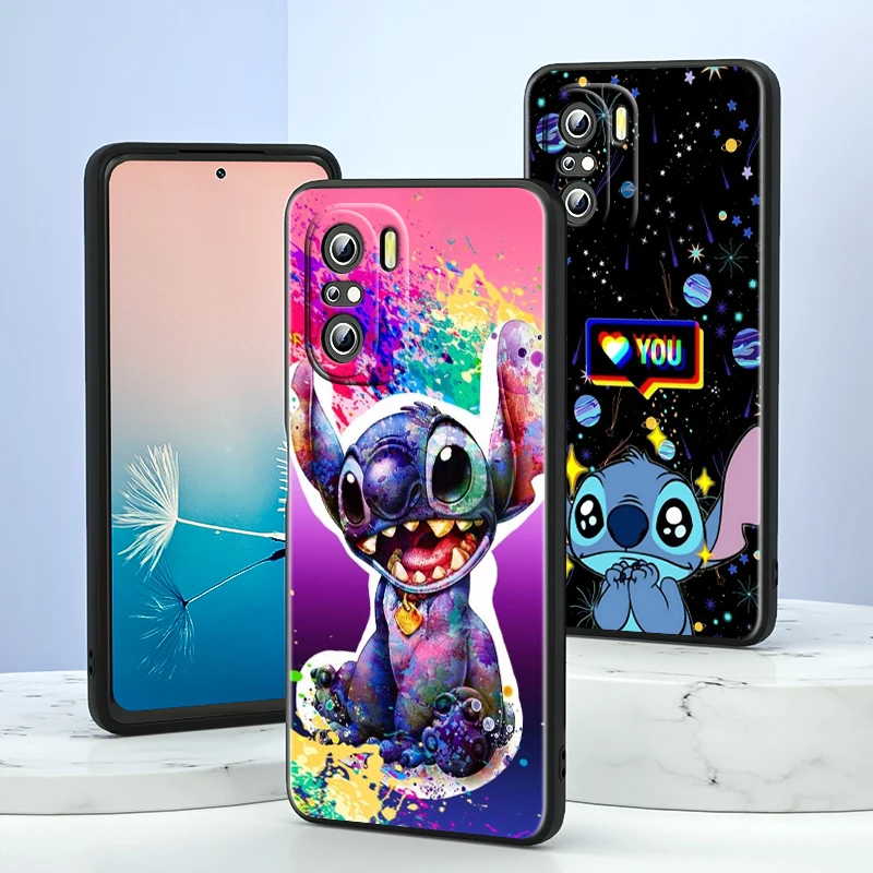 Чехол Ститч для телефона Xiaomi Redmi Note 12 11E 11S 11 11T 10 10S 9 9T 9S 8 8T Pro Plus 4G