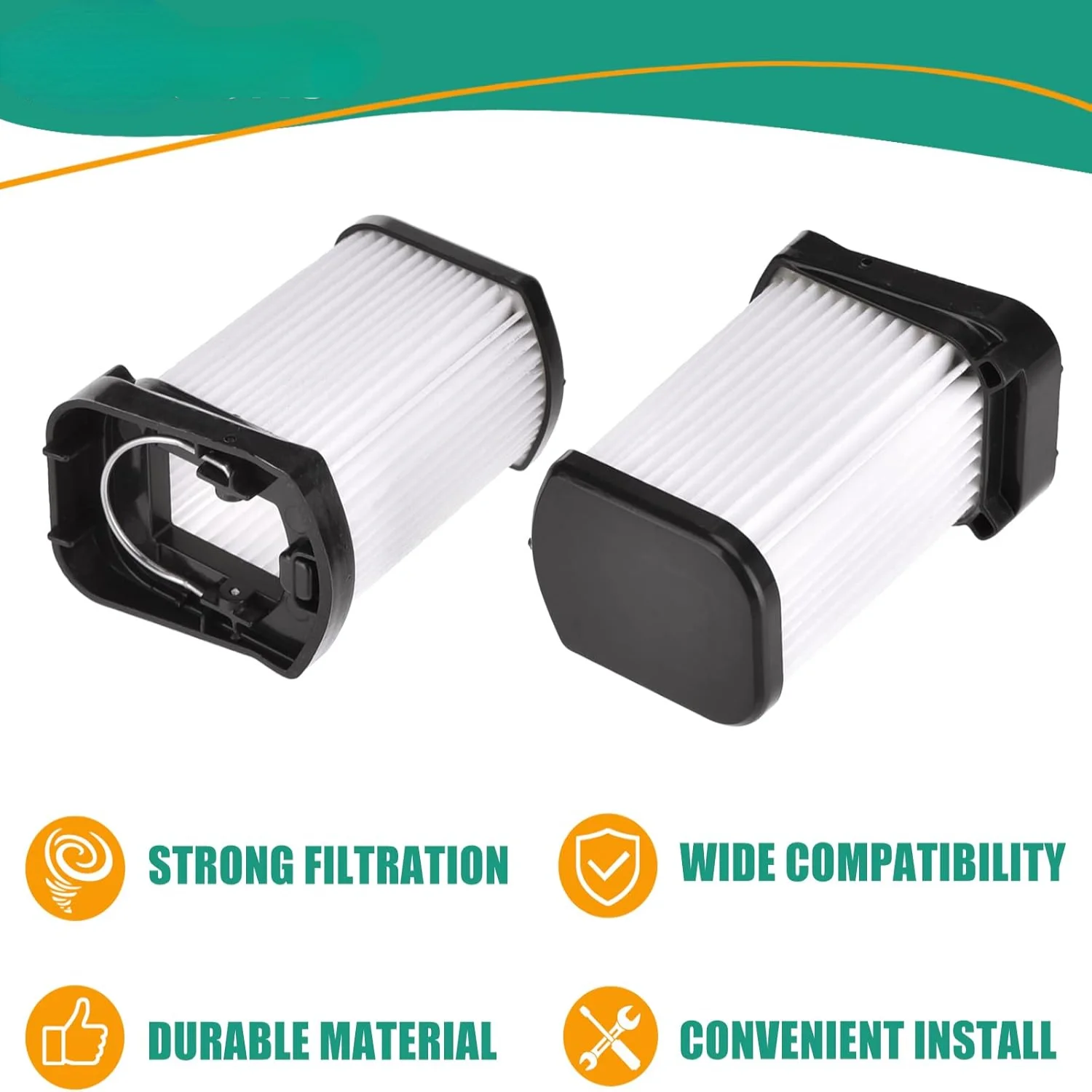 Вакуумный фильтр из 4 упаковок для беспроводного пылесоса WANDVAC POWER PET WV401BL WV401PK WV403BR
