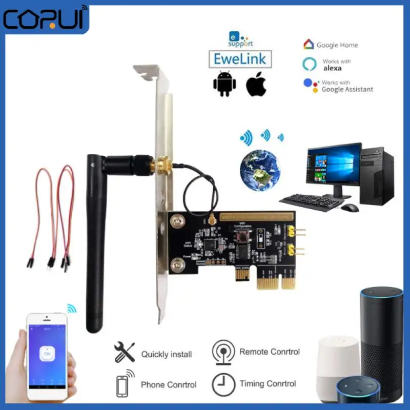 

CORUI EWeLink WIFI Computer Remote Boot Card Vioce Remote Control Wireless Switch For Computer Support Alexa Google Home