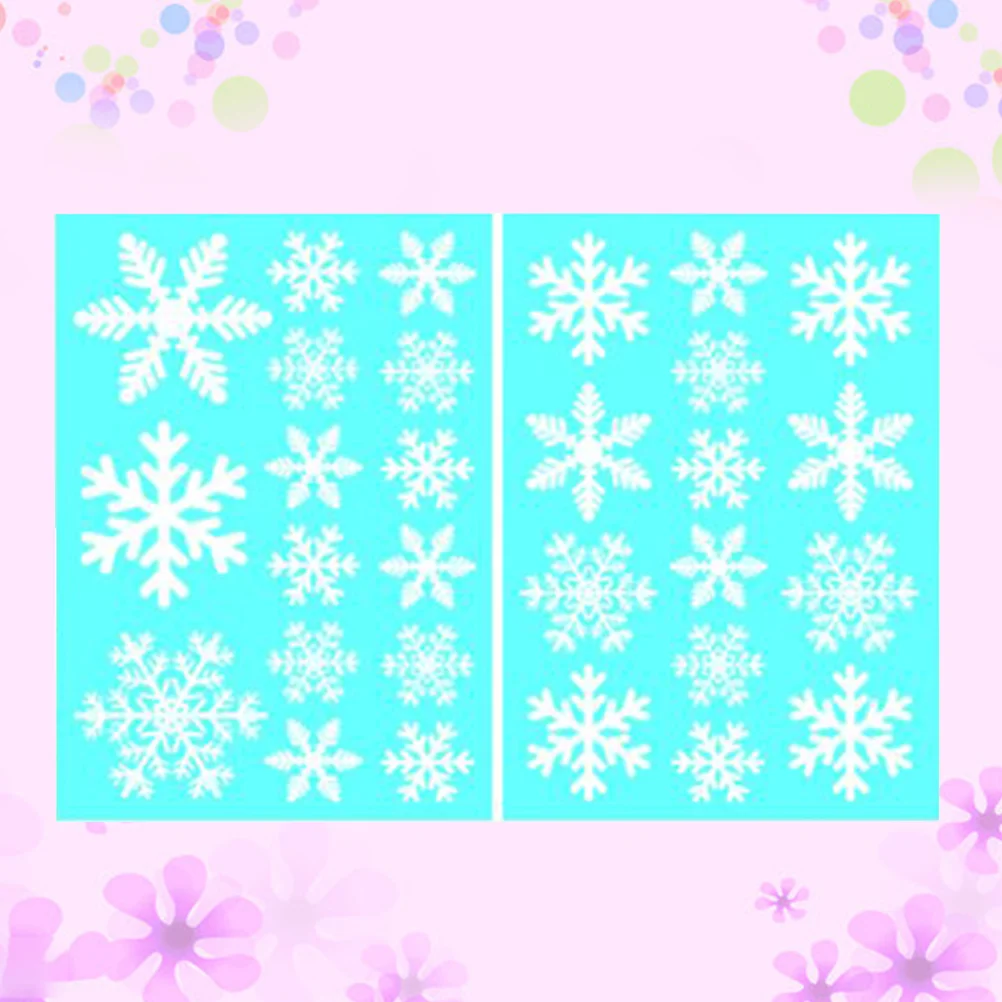 

Window Christmas Clings Snowflakestickers Decals Holiday Sticker Winter Decoration Mirror Merry