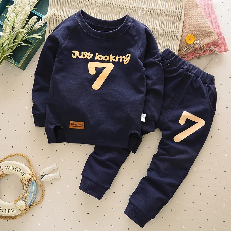 Children's Clothes 2021 Autumn and Winter Boys Girls Long-sleeved O-neck 2-6 Years Old Baby T-shirts Pants Sets | Детская одежда и