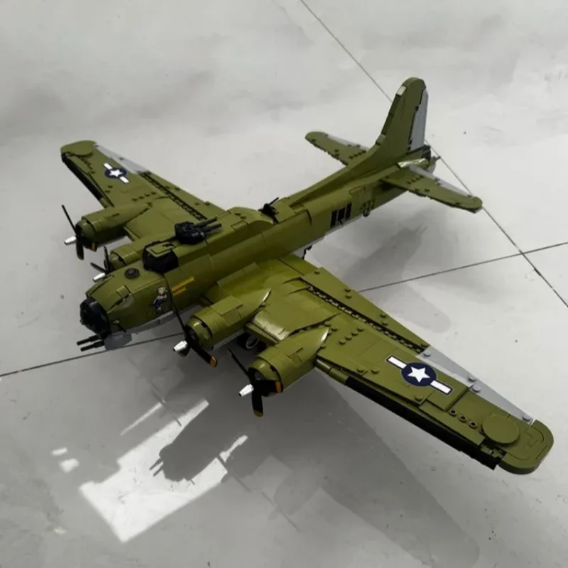 Классическая модель WW2 B-17GS, летающая крепость, бомбардировщик, комплект строительных блоков, военные B17, кирпичи, игрушки, 1270 шт. (art.: 3920d3b613abb) - 3920d3b613abb