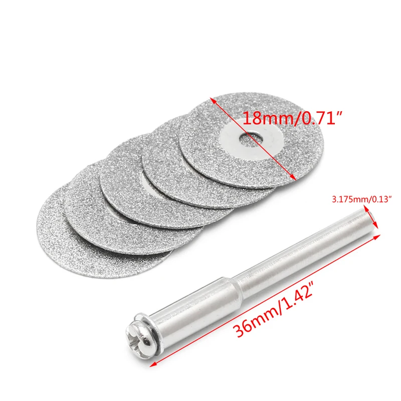 

5pcs 16/18/20/25/30/35/40/50mm Diamonte Cutting Discs & Drill Bit Shank