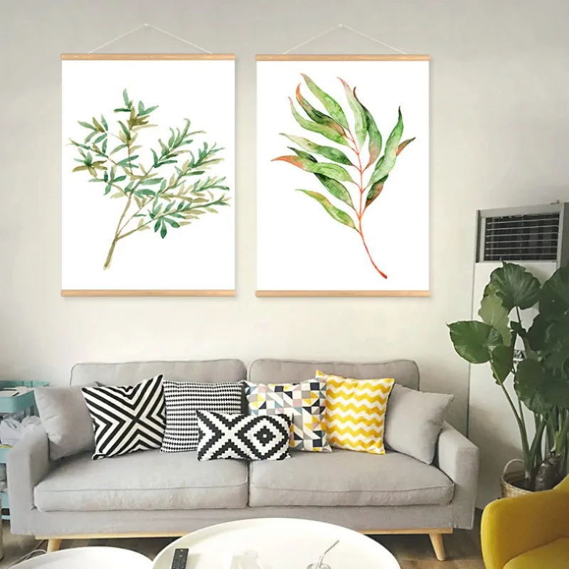 

Custom posters and Plant Leaves Landscape prints nordic poster Wall Art Canvas Painting Picture for Living Room Home Decor