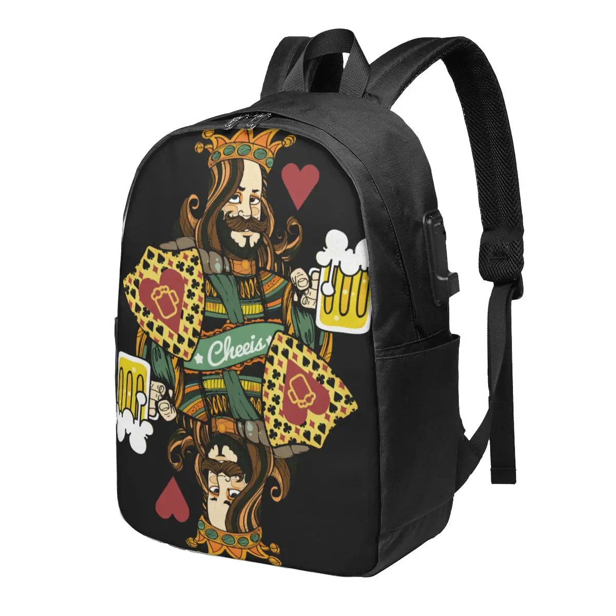 

Деловой мужской рюкзак с Usb-разъемом, сумка для ноутбука большой вместимости, мужской рюкзак для покера