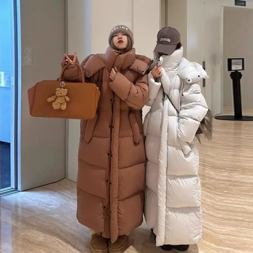 Зимние пальто для женщин новинка 2024 теплое длинное хлопковое высококачественное