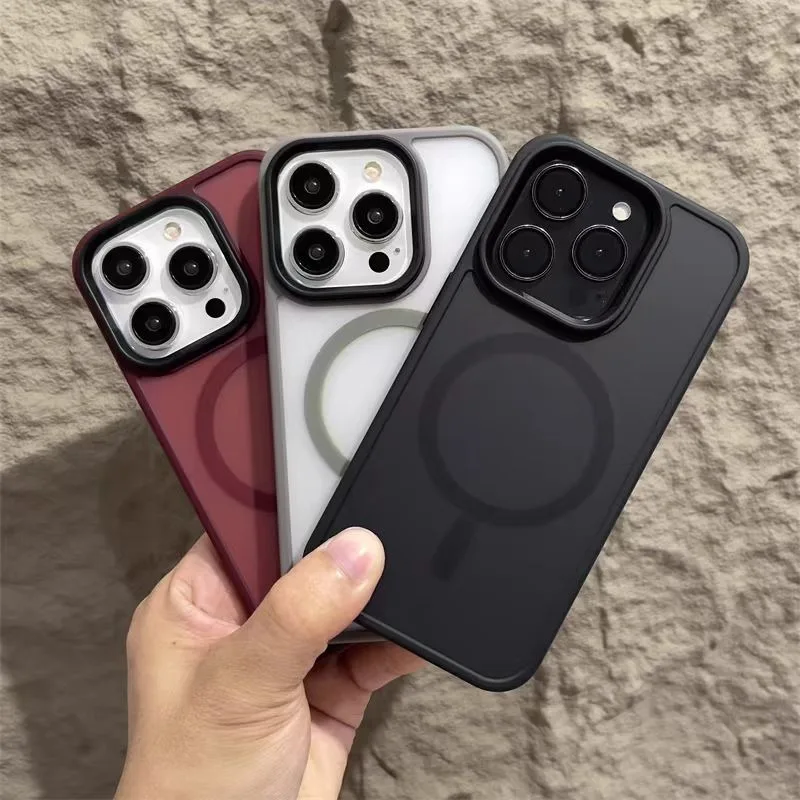 Роскошный противоударный Магнитный бронированный чехол для iPhone 16 15 14 13 12 11 Pro Max Plus