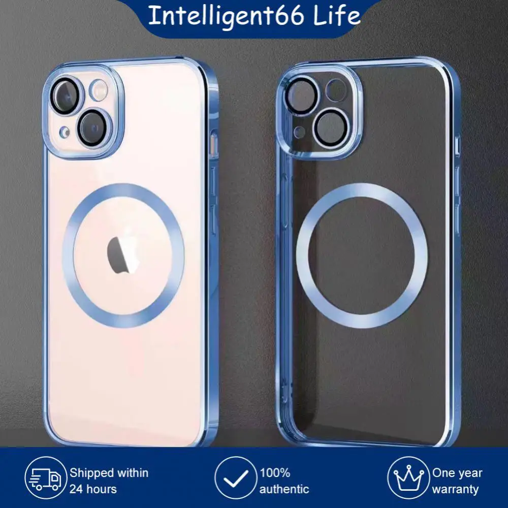 

Mobile Phone Case Transparent Tpu Soft Case Clear Cover High-end Luxury Electroplated Shell Transparent Shockproof Iphone Case