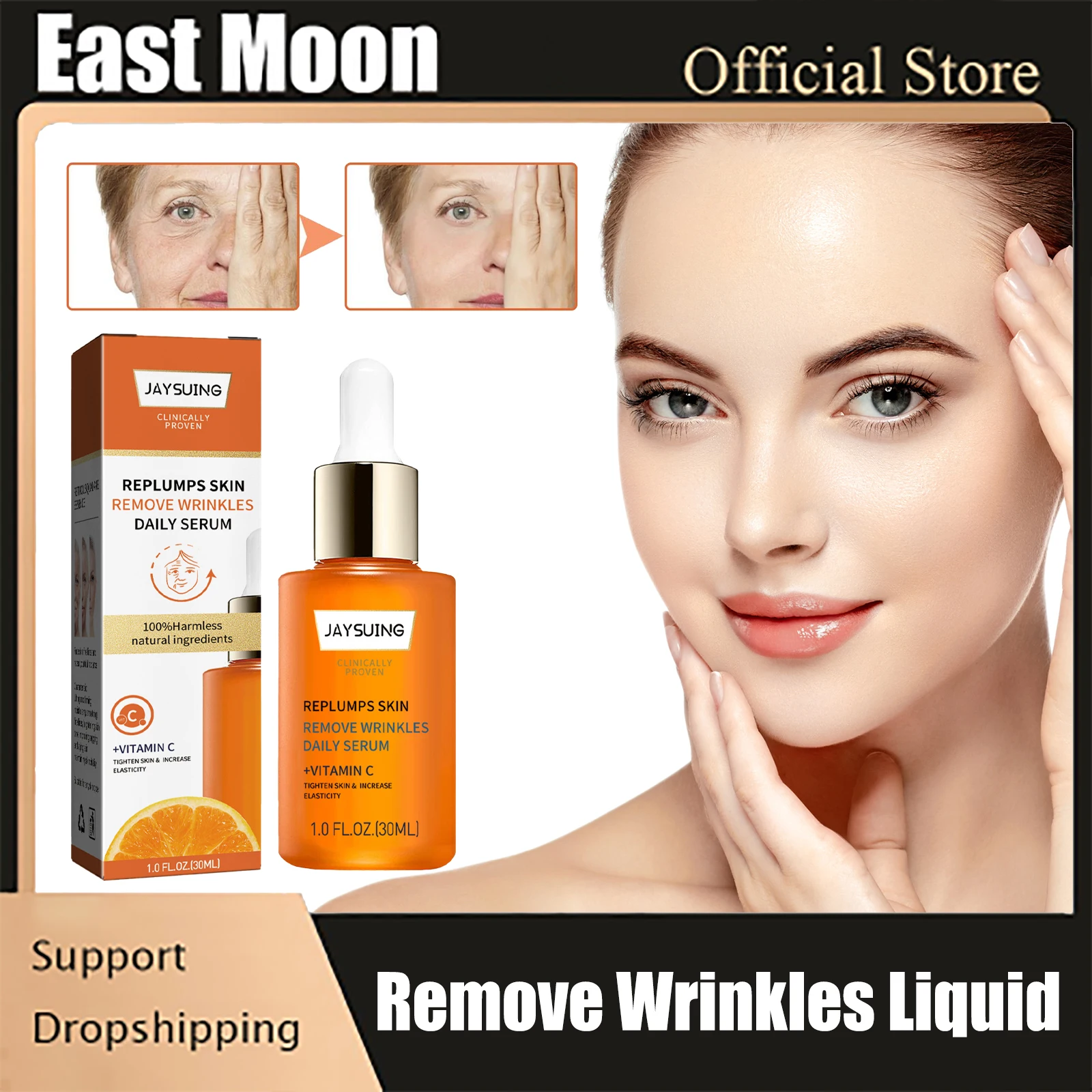 

Vitamin C Anti Aging Serum Remove Wrinkles Fine Lines Brighten Lighten Freckle Pigmentation Firming Whitening Dark Spots Essence