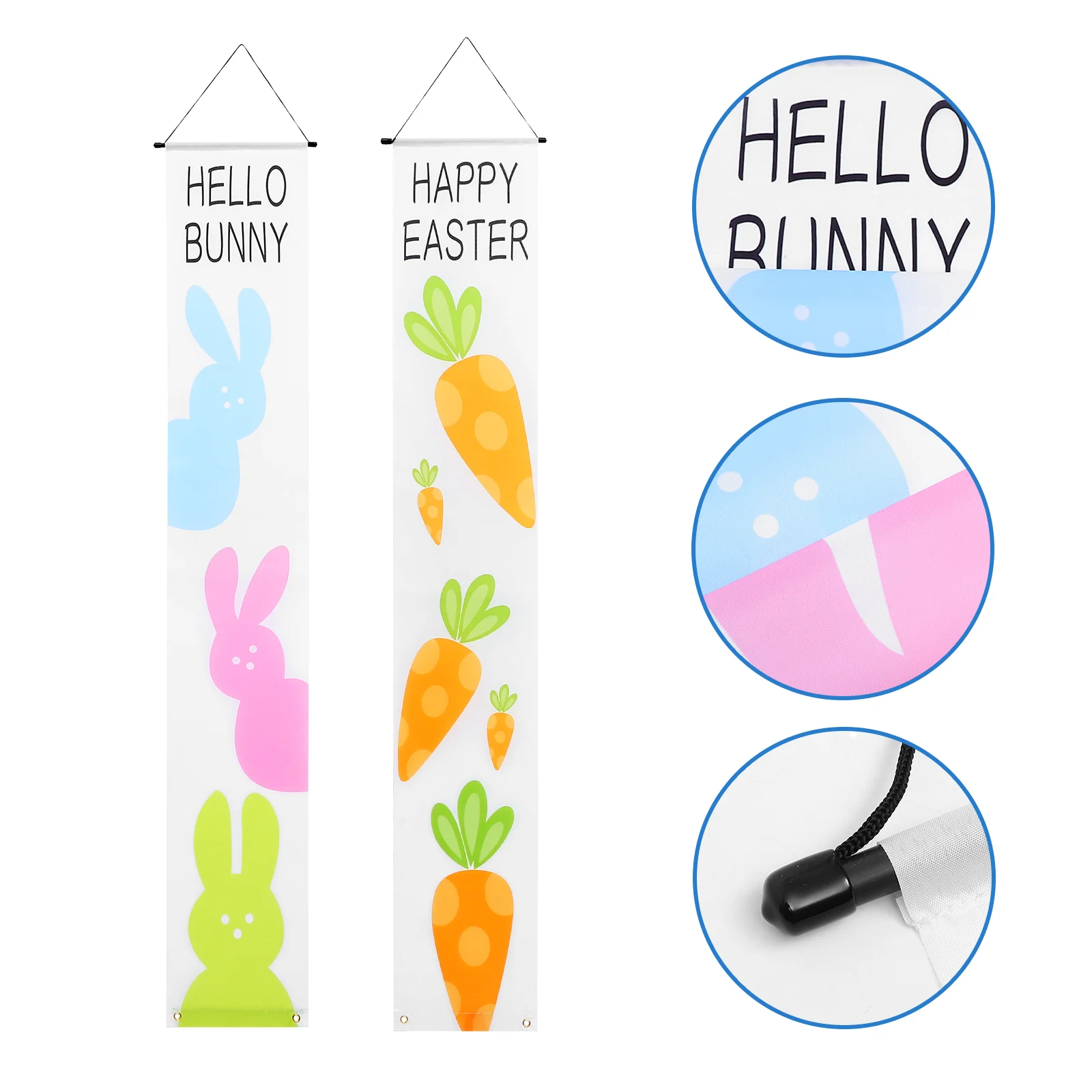 

Easter Banner Couplet Wall Decoration Porch Signs Polyester Themed Door Couplets