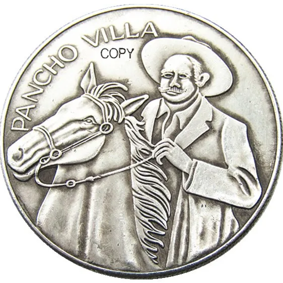 

MX(01)Mexico Pancho Villa-2-oz-silver Plated rarely Copy Coin