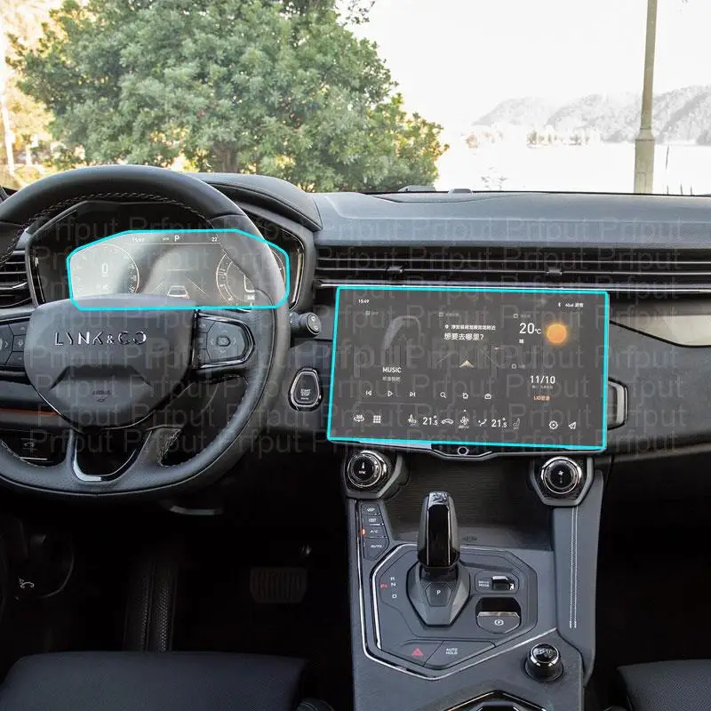 

Защитная пленка из закаленного стекла для экрана приборной панели для Lynk & Co 01 2021, автомобильный центральный экран для инфляции, GPS-навигация
