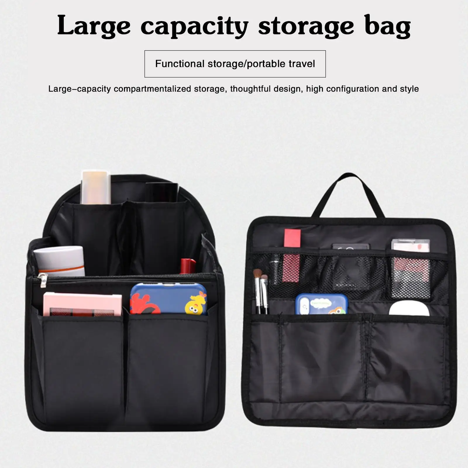 

Backpack Liner Travel Handbag Organizer Insert Bag Sorting Travel Bag Bag Compartment In Finishing Package Storage Accessor L6G8