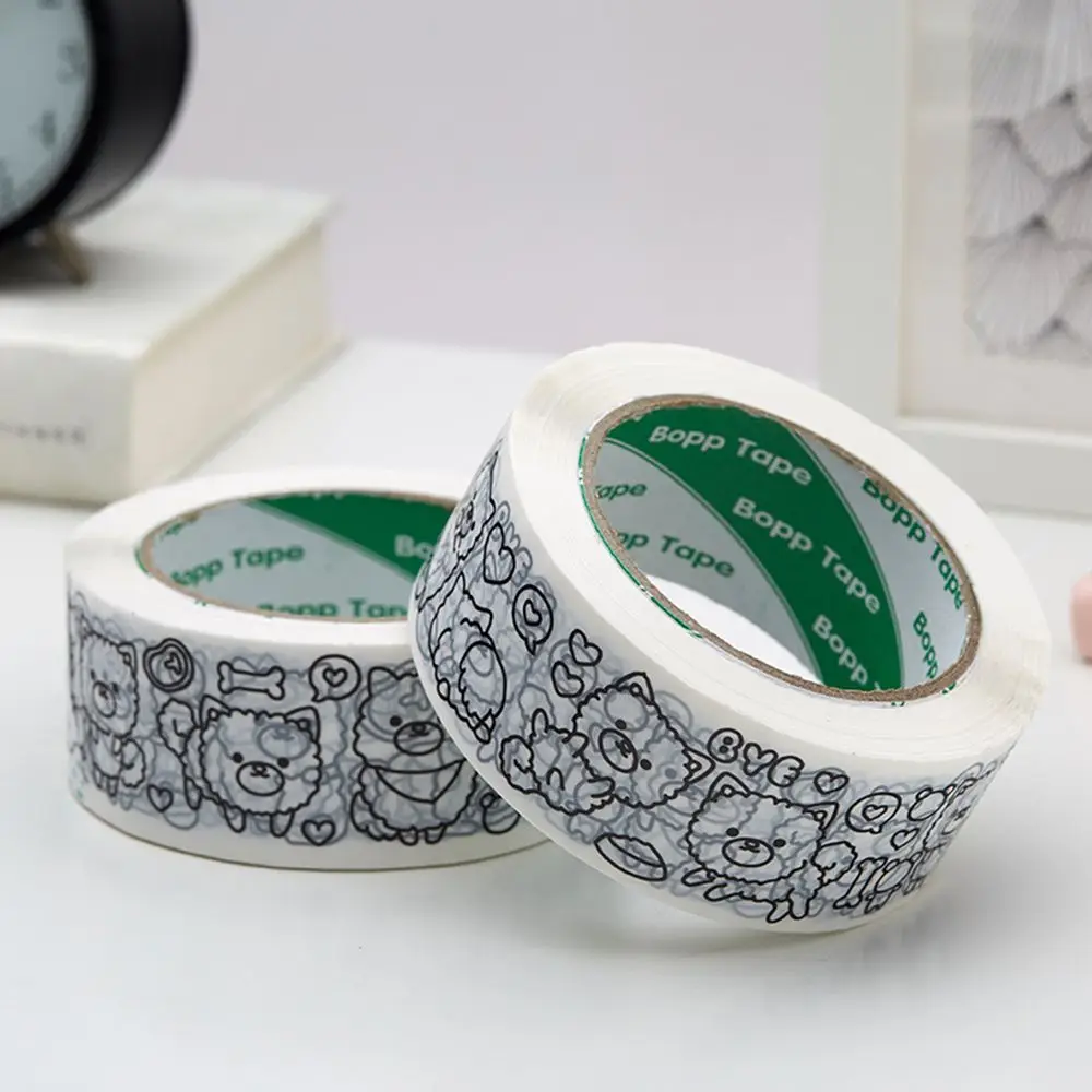 

Long Pasting Express Box Bundling Carton Sealing Packing Tape Adhesive Tape Cartoon Puppy