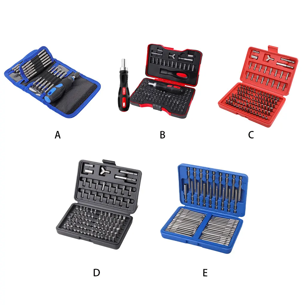 

Screwdriver Bits with Box High-Strength Opening Tools Multi-purpose Security Nutdrivers Home Garden Workshop 24 Pieces